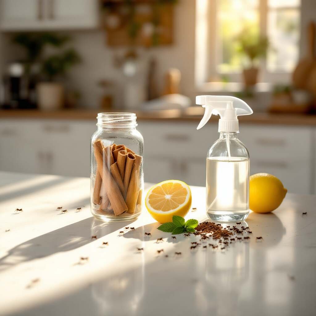 how do i get rid of ants on my house kitchen counter?