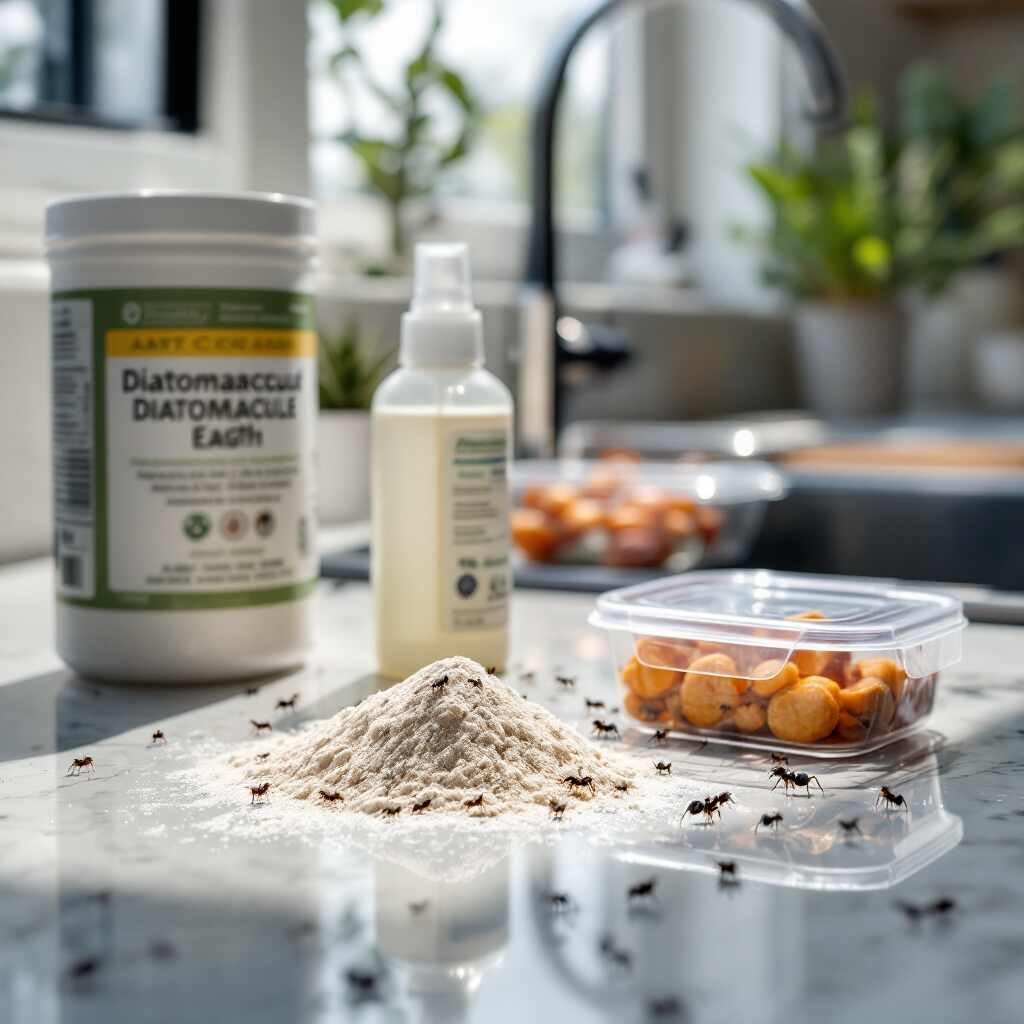 how do i get rid of ants on my house kitchen counter?