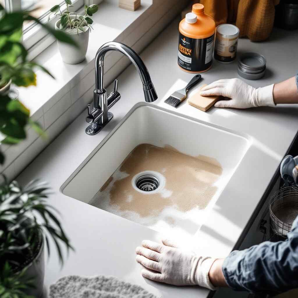 how to resurface house kitchen sink