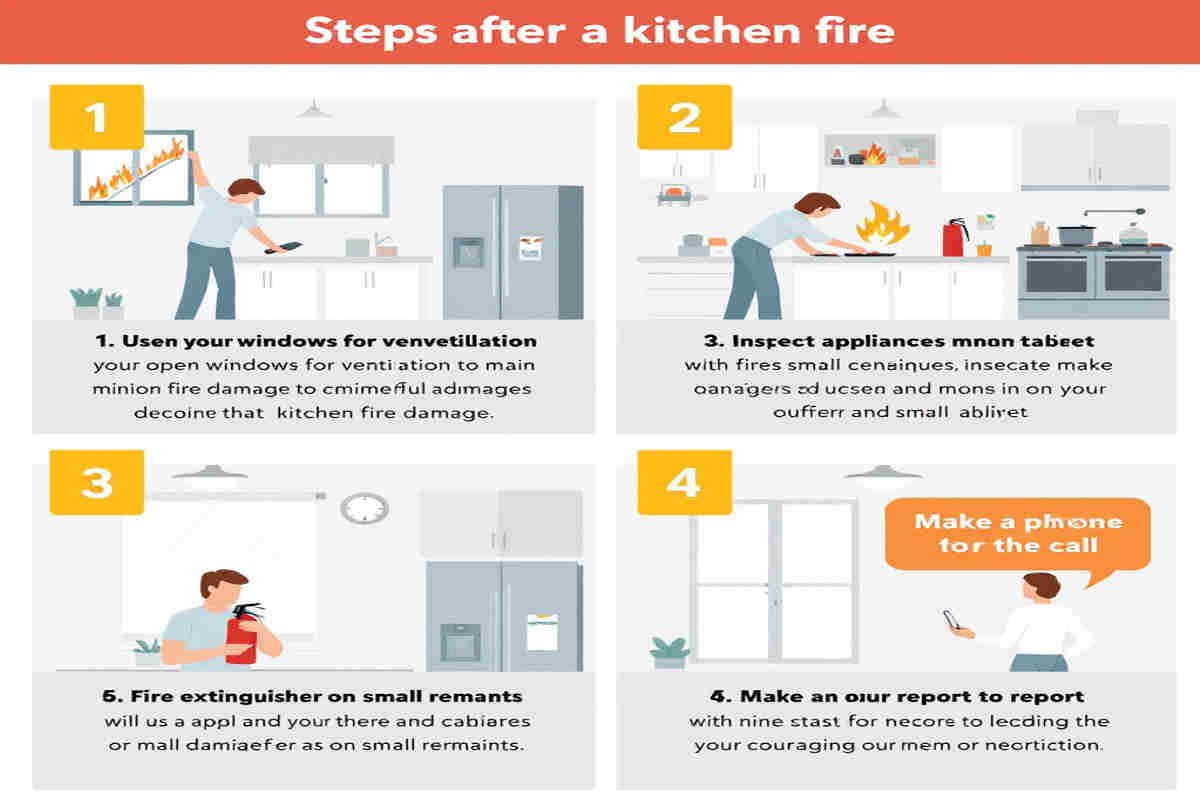 what to do after a home small kitchen fire