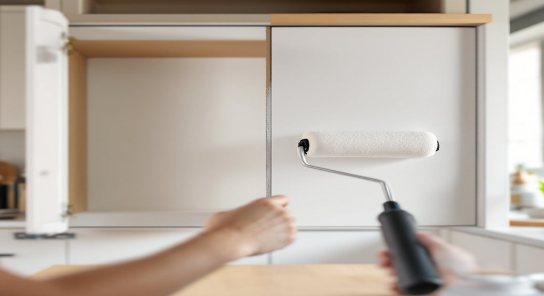 when painting home kitchen cabinets do you paint the inside