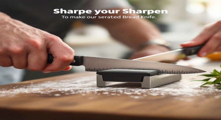 how to sharpen a serrated home kitchen knife