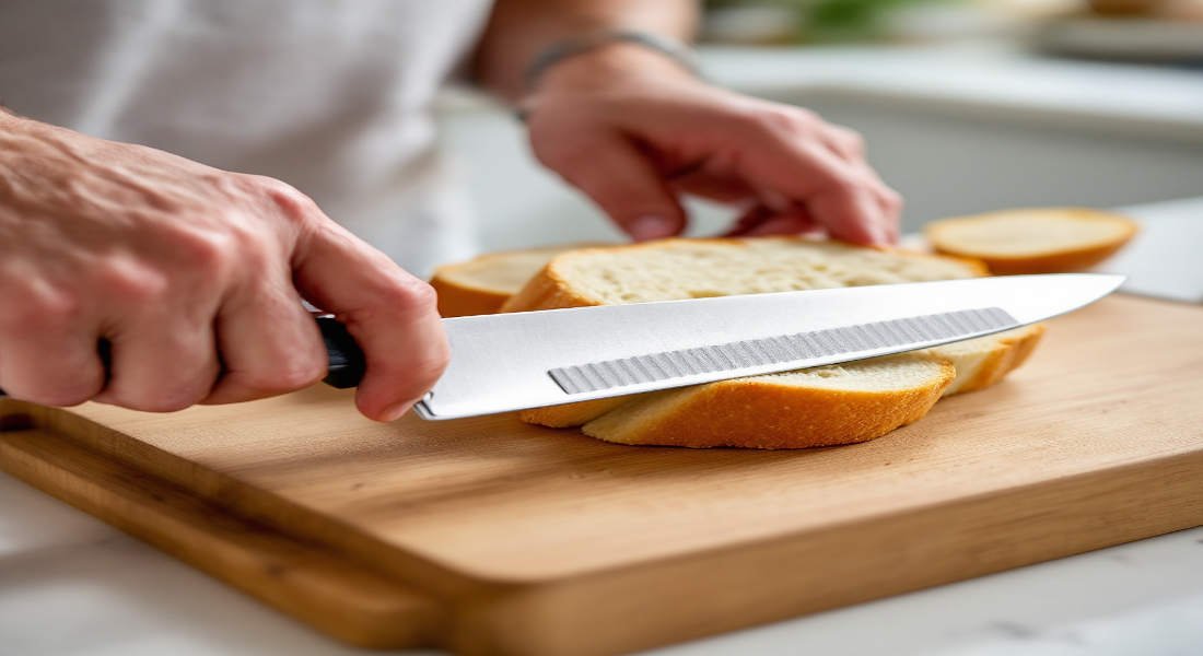 how to sharpen a serrated home kitchen knife