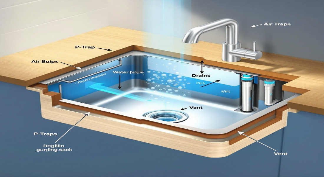 why does the home kitchen sink gurgle
