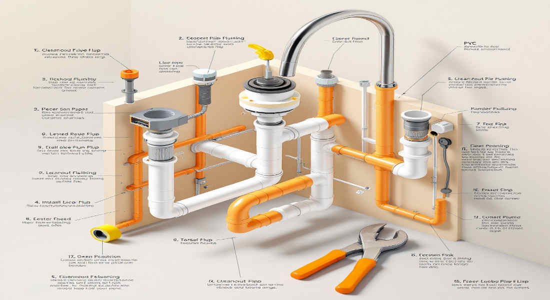 how to install a cleanout for a house kitchen sink