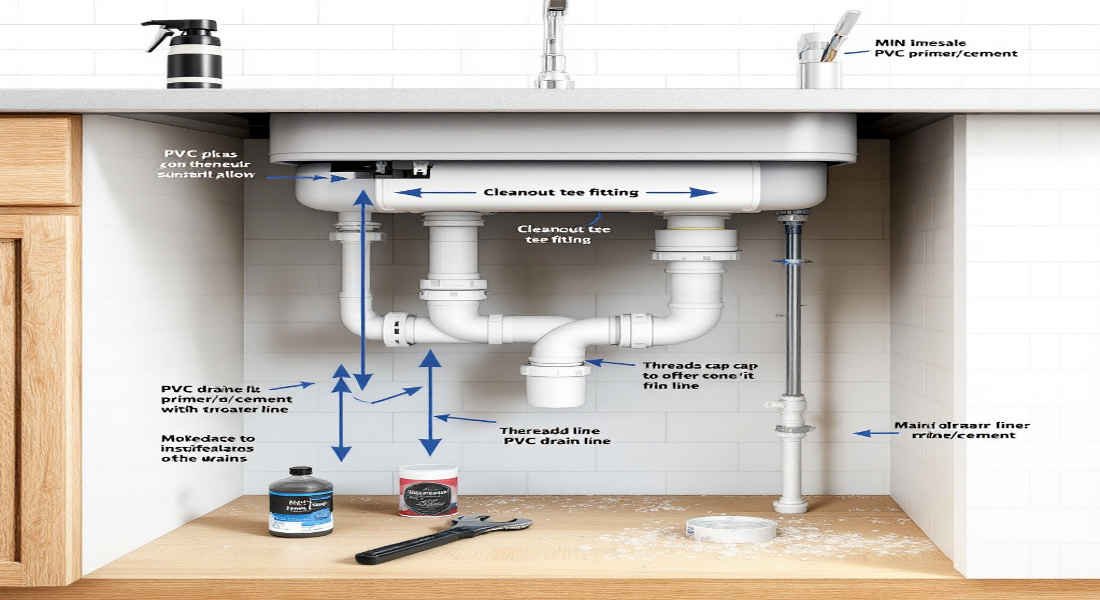 how to install a cleanout for a house kitchen sink