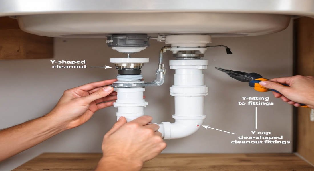 how to install a cleanout for a house kitchen sink
