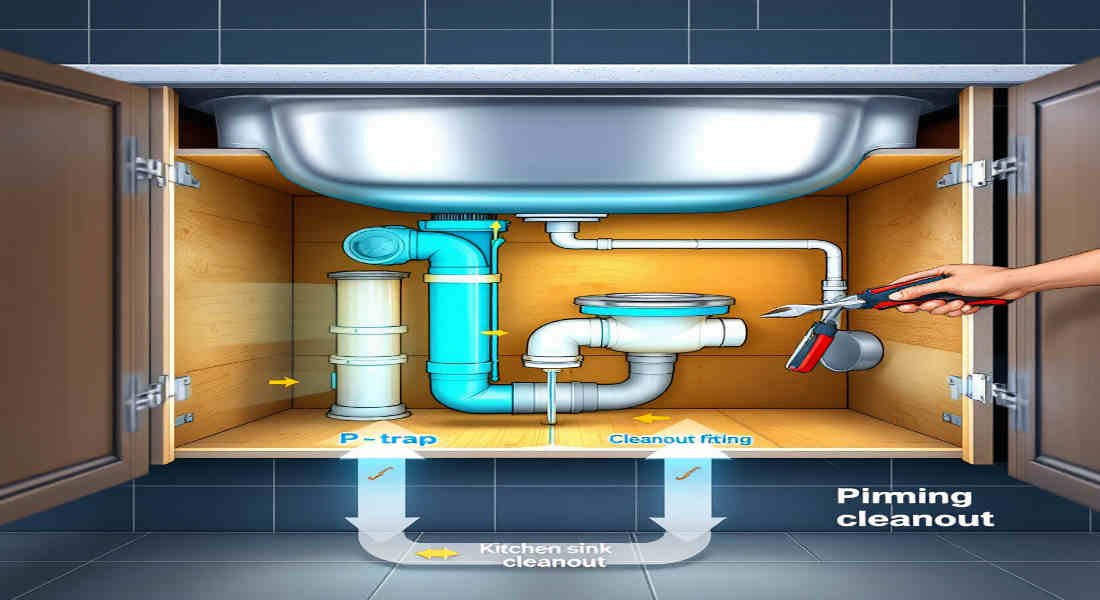 how to install a cleanout for a house kitchen sink