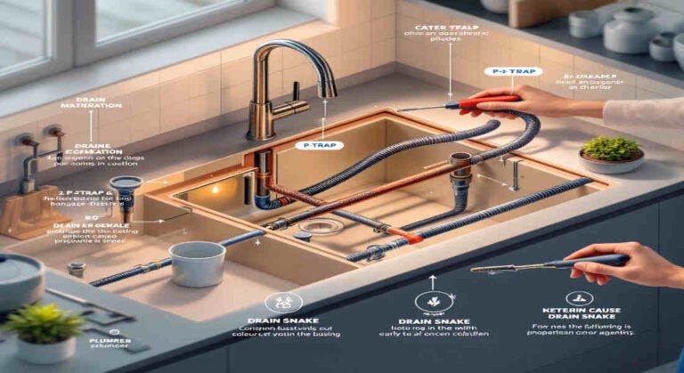 how to fix backed up home kitchen sink