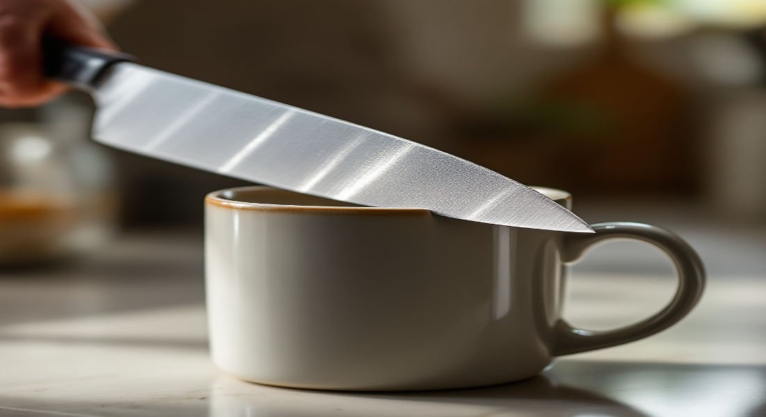 how to sharpen a house kitchen knife without a sharpener