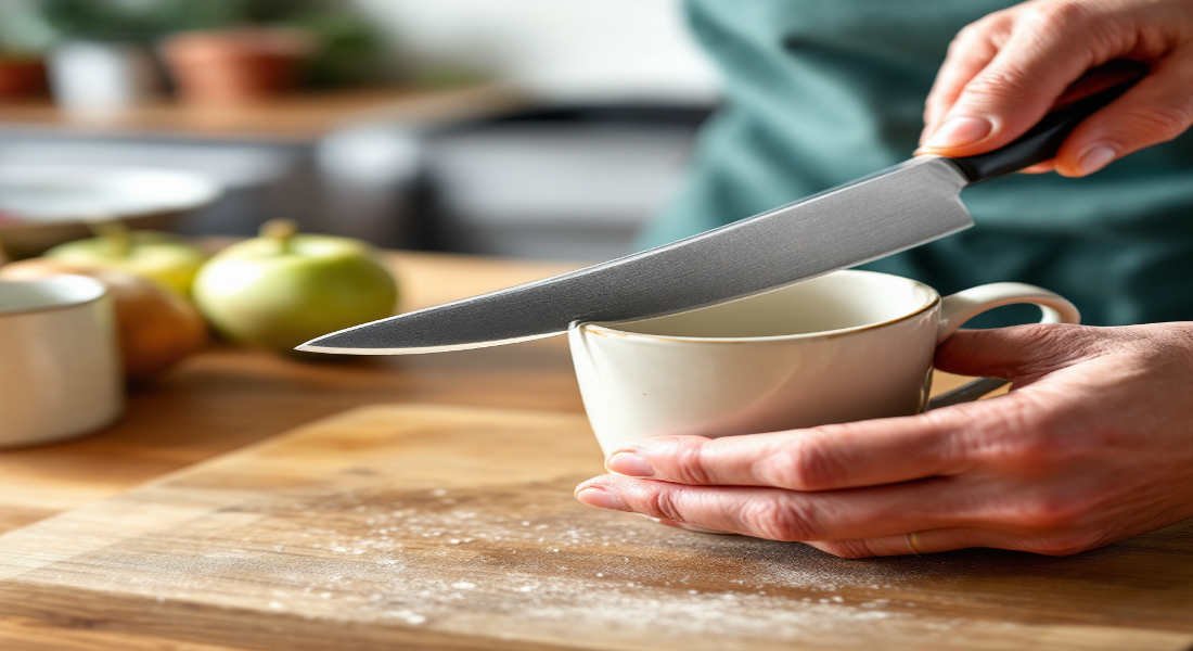 how to sharpen a house kitchen knife without a sharpener