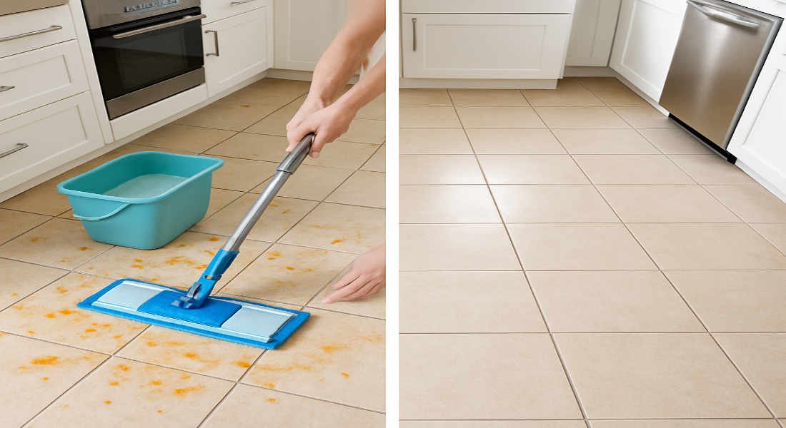 how to clean sticky house kitchen floor