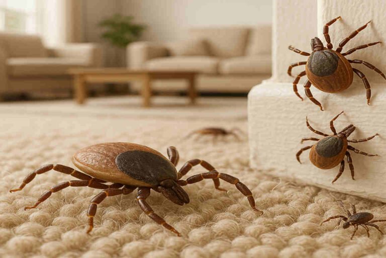 do ticks infest homes