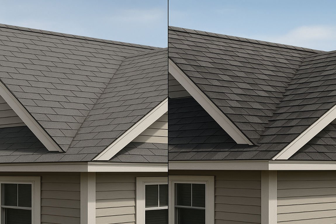 what is the difference between 3 tab shingles and house architectural