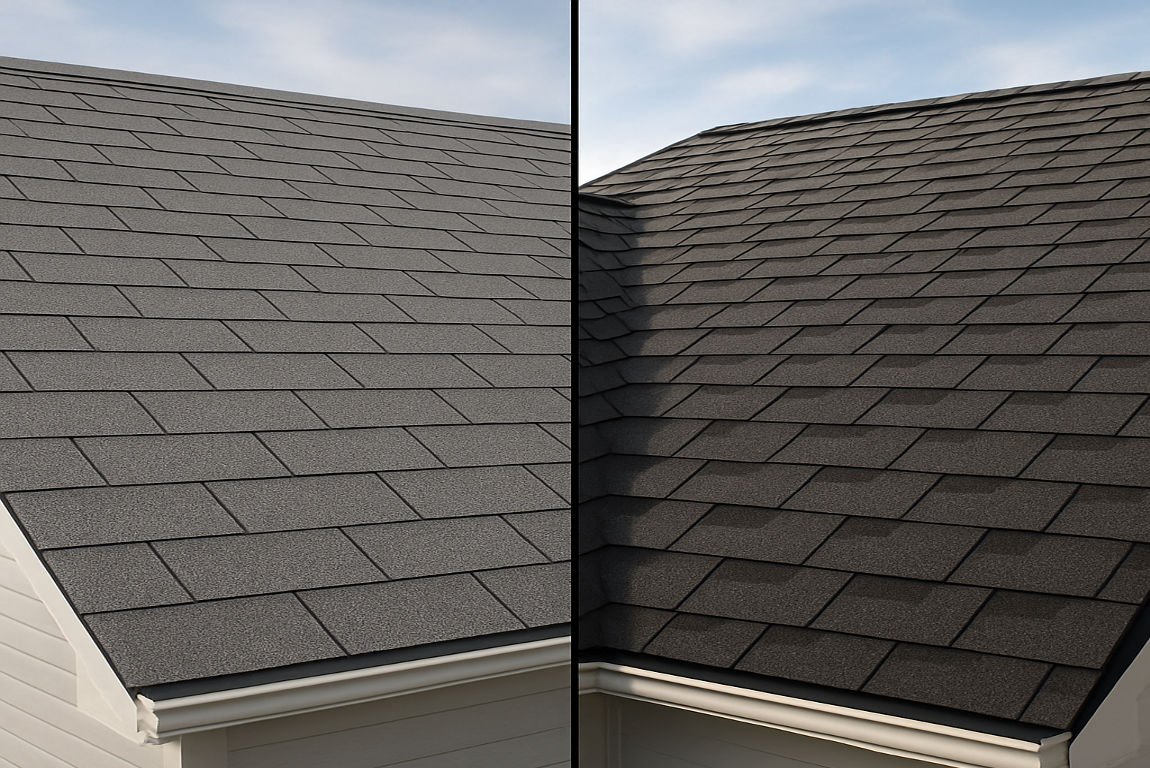 what is the difference between 3 tab shingles and house architectural