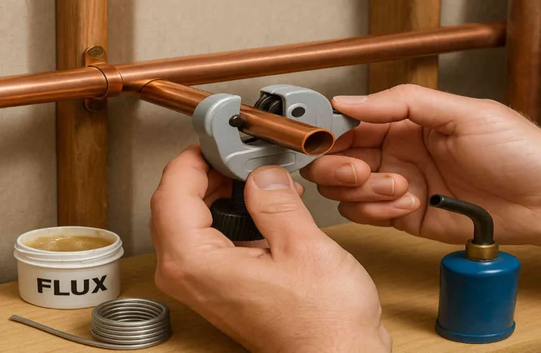 how to cut house copper pipe
