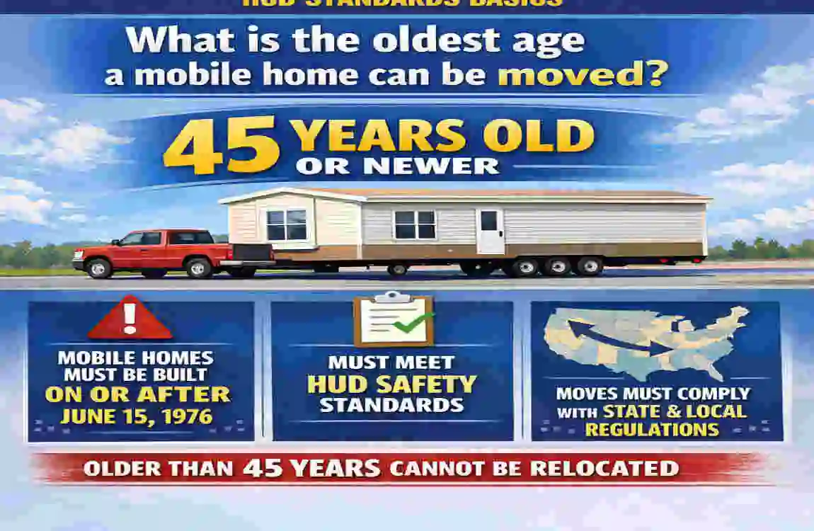 Oldest Age a Mobile Home Can Be Moved?