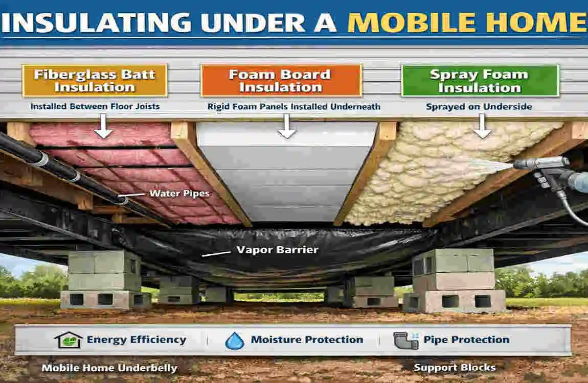 what type of insulation is used under a mobile home