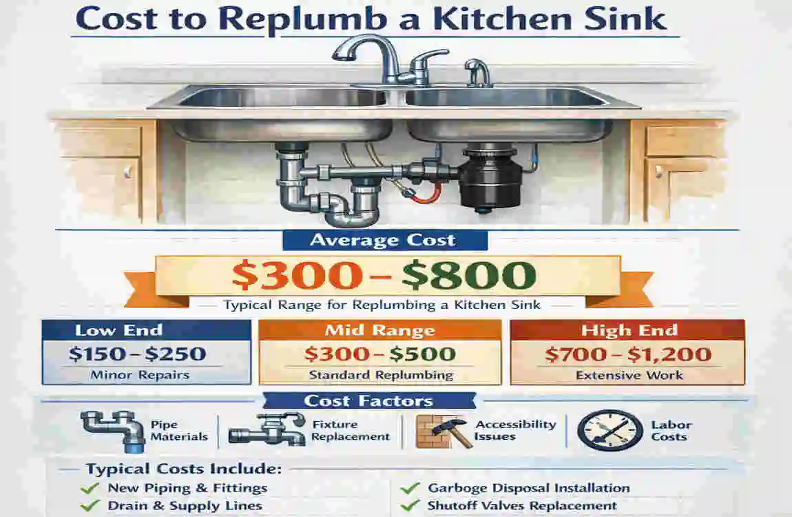 Kitchen Sink Replumbing Costs