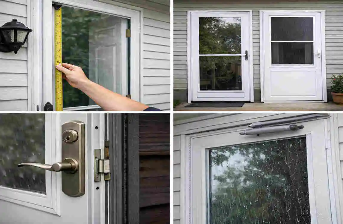 how to measure a storm door for a mobile home