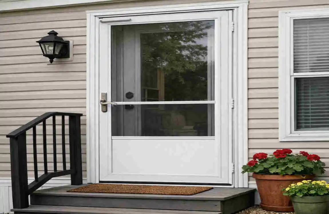 how to measure a storm door for a mobile home