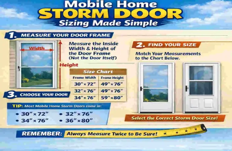 how to measure a storm door for a mobile home