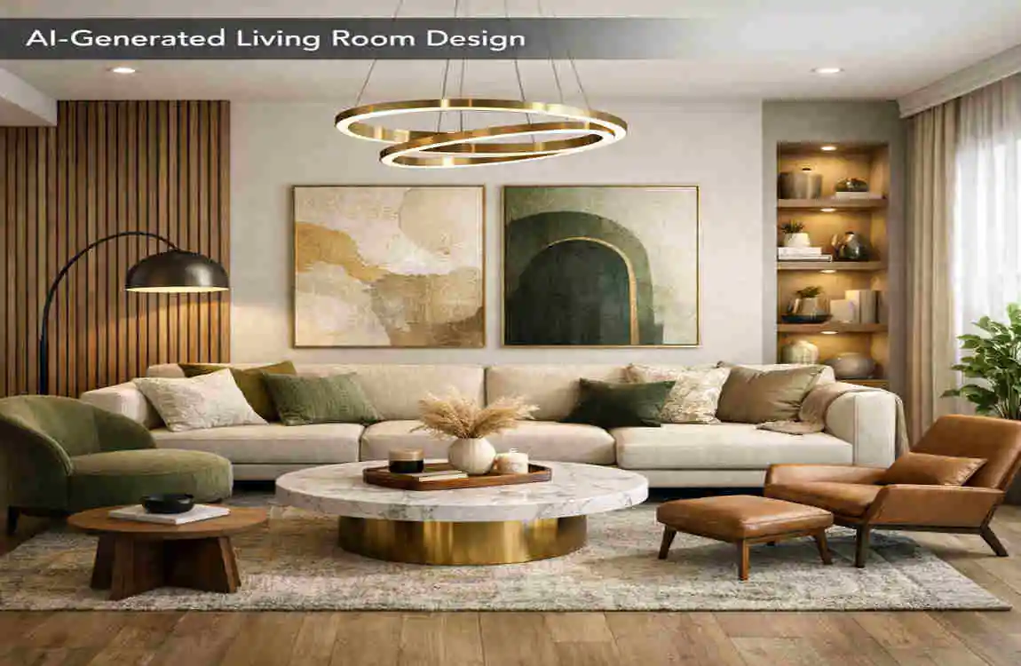 AI Interior Design for Living Room: