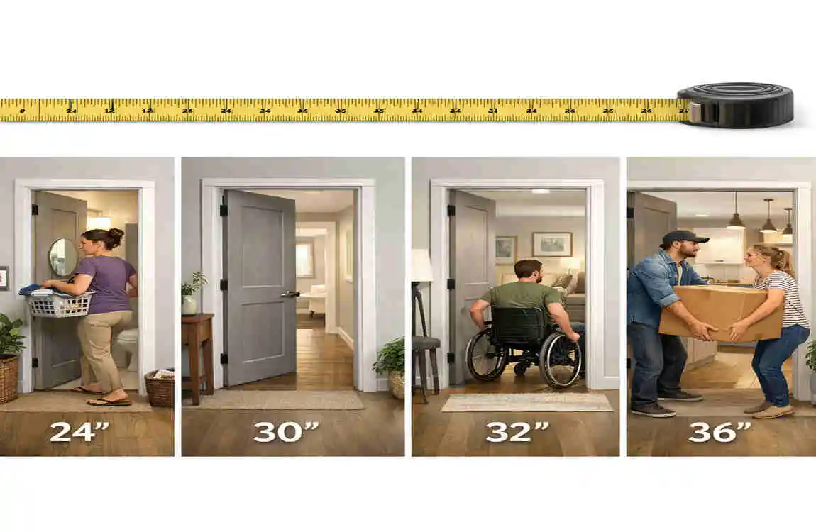 how wide is a interior door