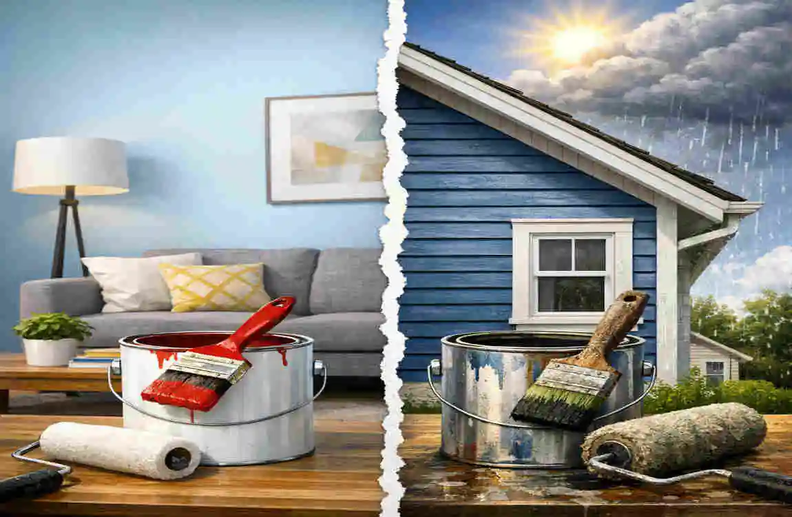 can you mix interior paint with exterior paint
