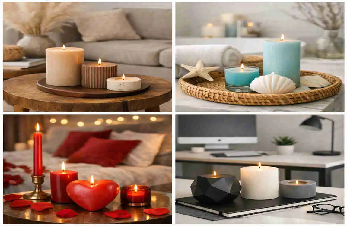 candles for different interior styles