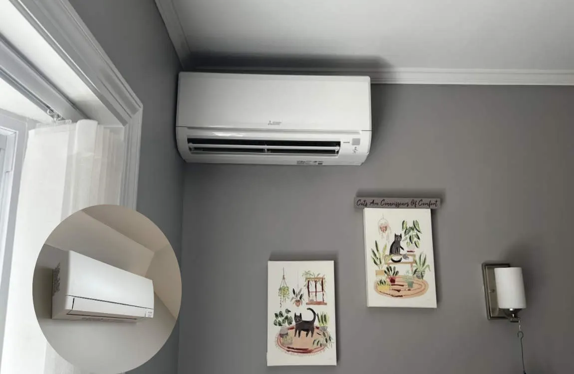can a mini split be installed on an interior wall at home