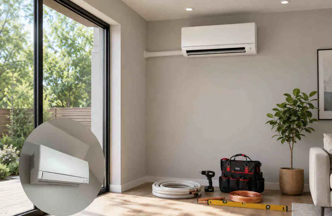 can a mini split be installed on an interior wall at home