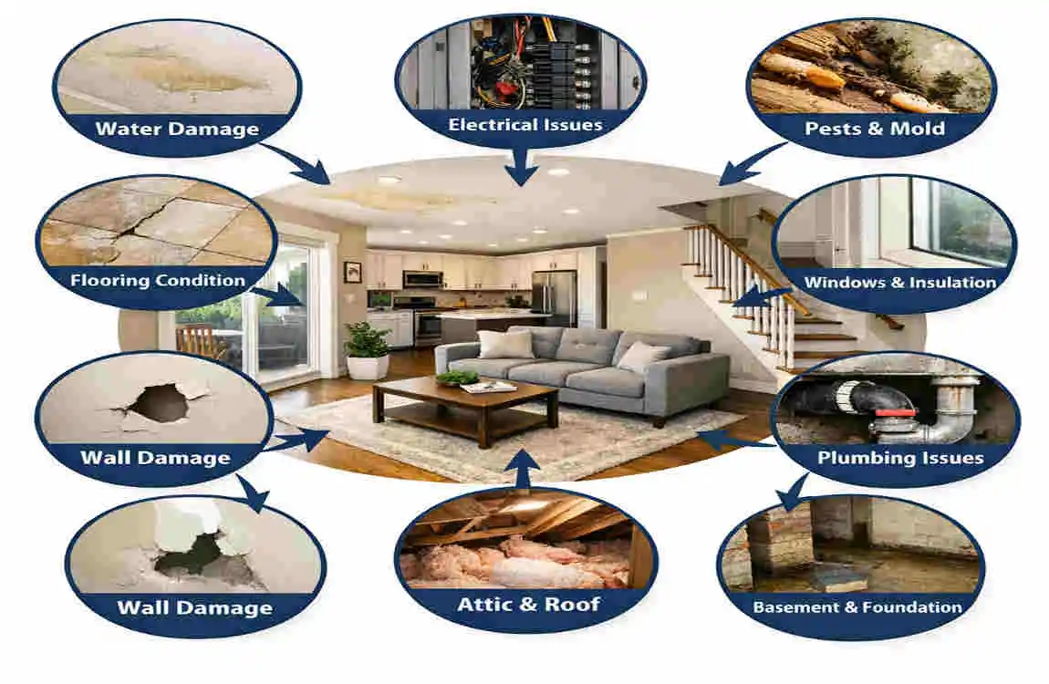 when assessing the interior for house