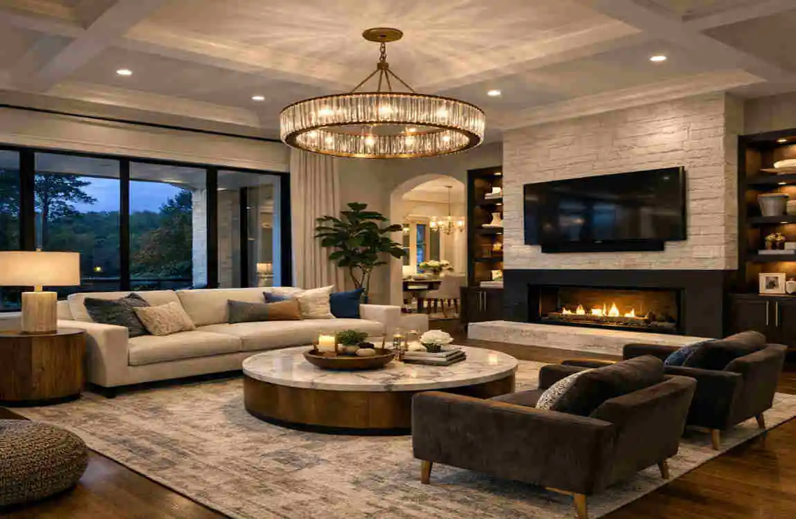 living room interior design atlanta