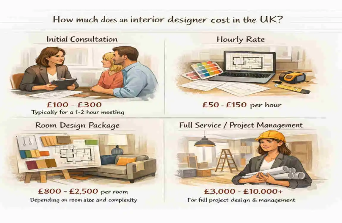 how much interior designer cost uk