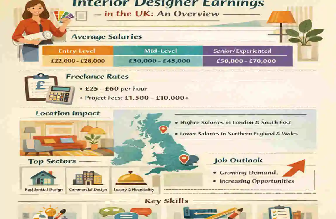 how much does interior designers make uk