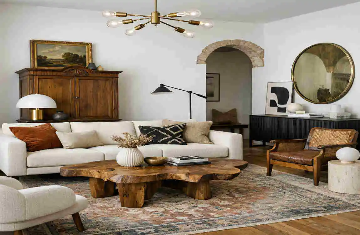 mod colouring new and vintage modern interior