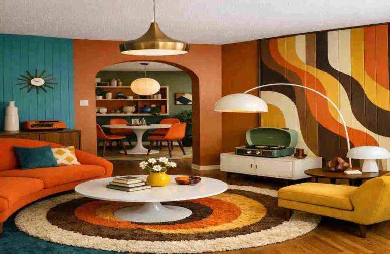 mod colouring new and vintage modern interior