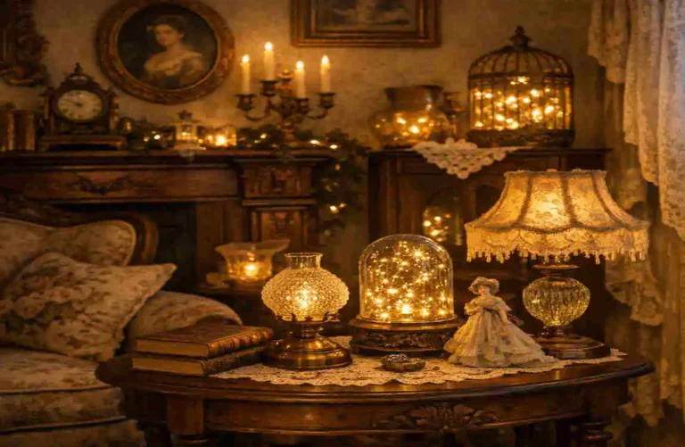 vintage home interior fairy lamp