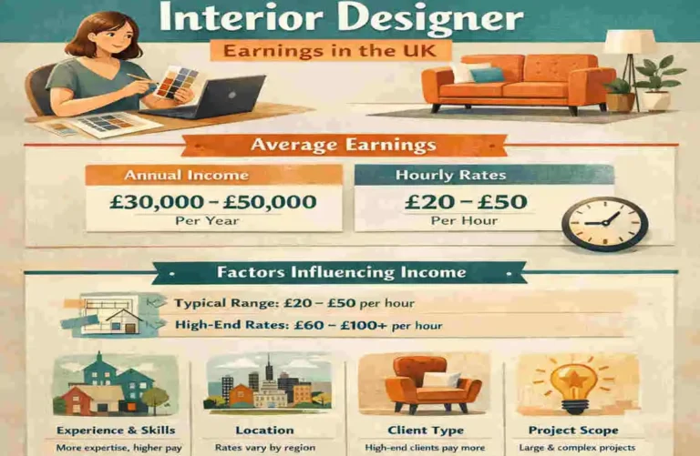 how much does interior designers make uk