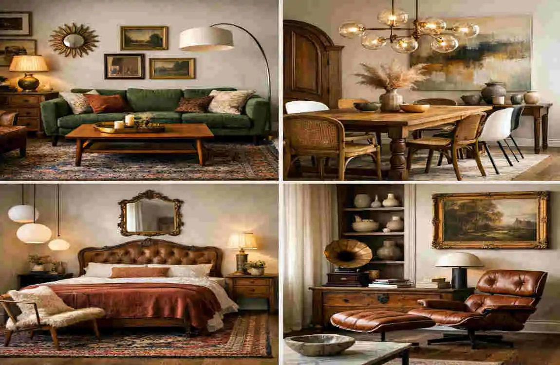mod colouring new and vintage modern interior